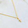 Set Cadena y Dije Lazo + Cruz 1.2gr / 17 3/4 in / Oro Amarillo 18K