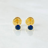 Stud Earrings Bevel 0.35g / in / 2.8mm Yellow Gold 18K