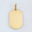 Dije Placa Rectangular Ovalada 2.25gr / 1 1/2 in / Oro Amarillo 18K