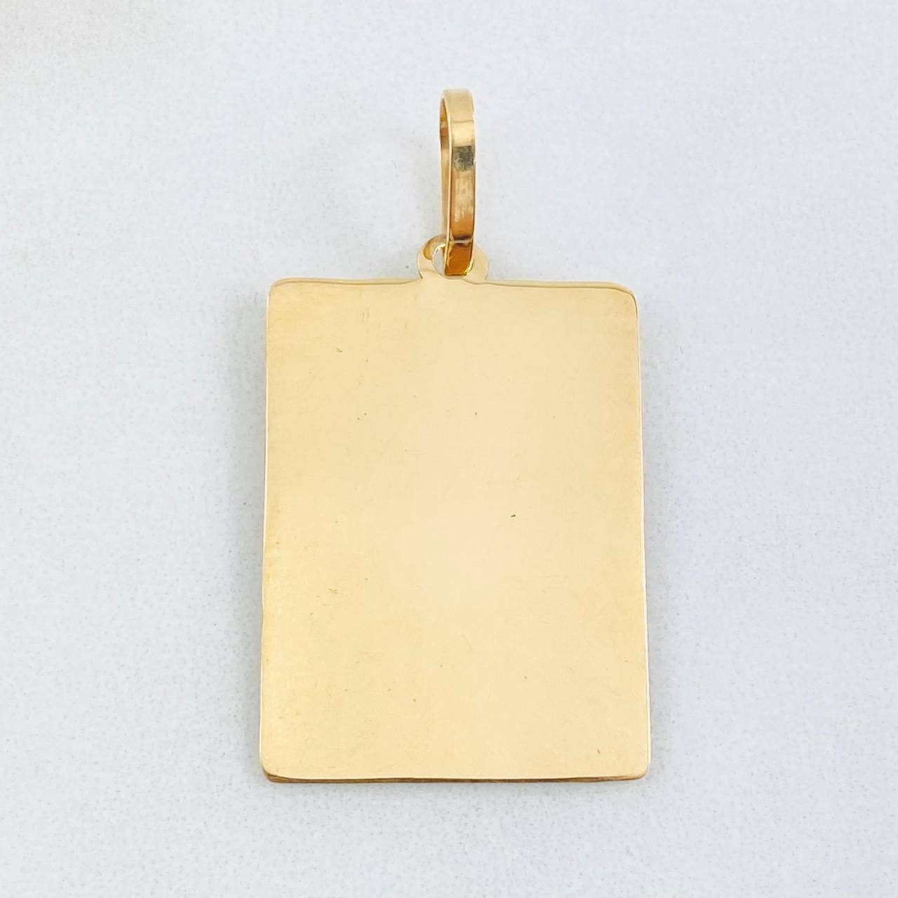 Dije Placa 2.15gr / 1 1/2 in / Oro Amarillo 18K