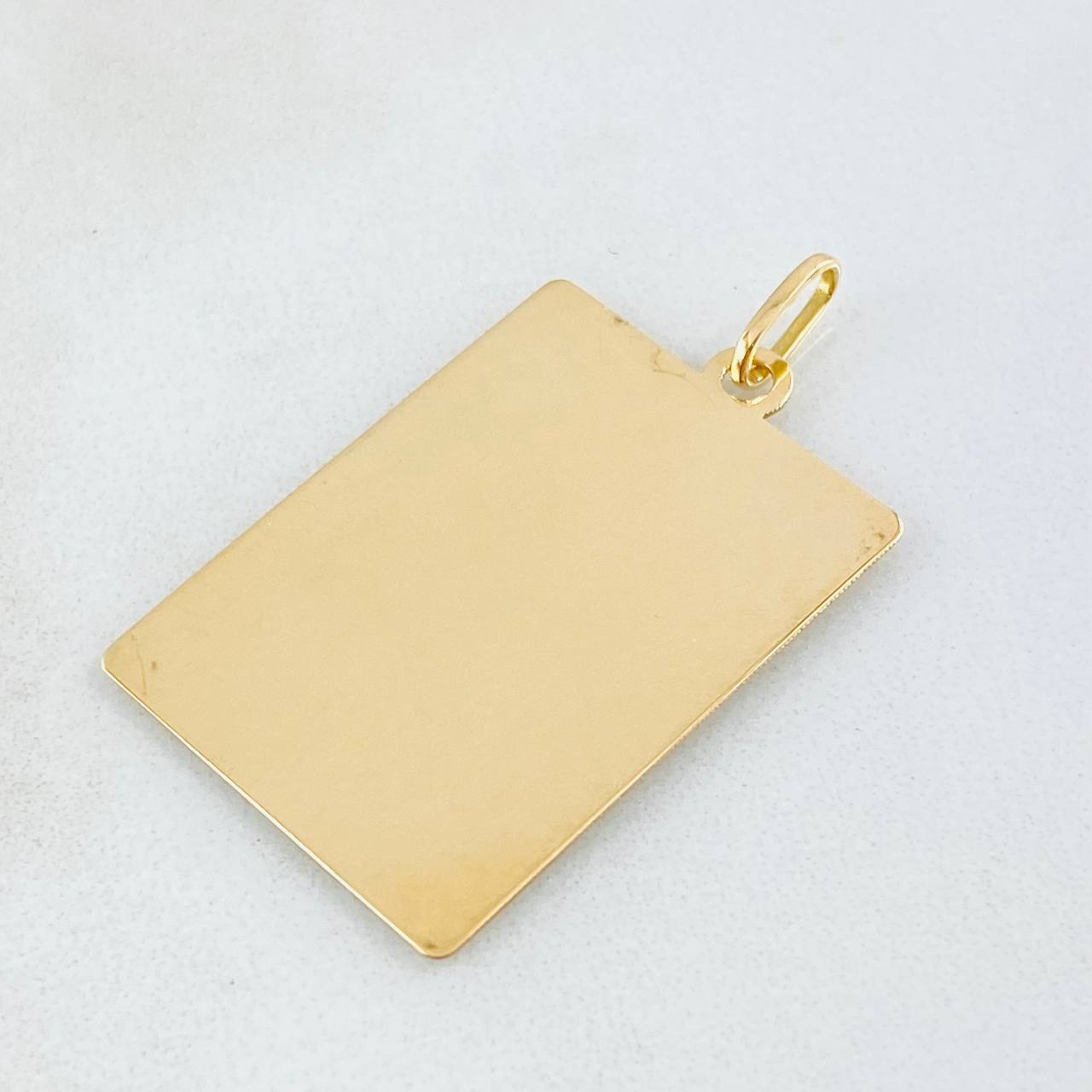 Dije Placa 2.4gr / 1 1/2 in / Oro Amarillo 18K