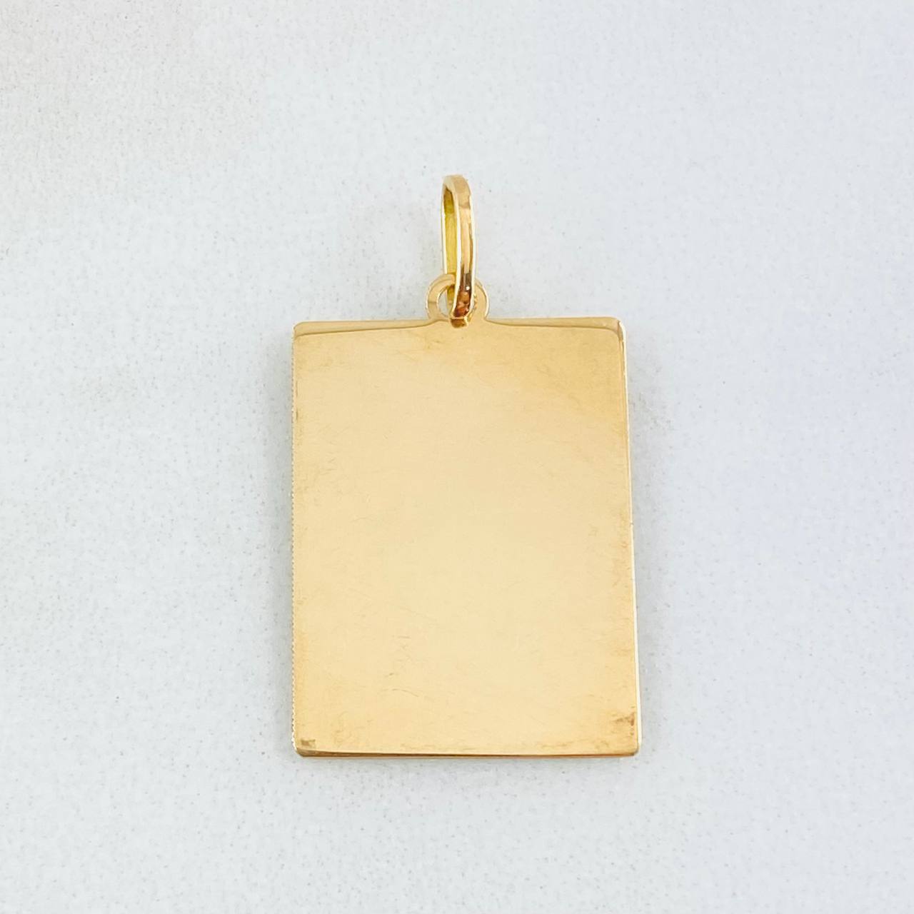 Dije Placa 1.05gr / 1 in / Oro Amarillo 18K