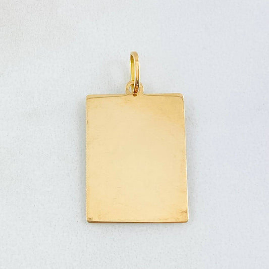 Dije Placa 1.15gr / 1 in / Oro Amarillo 18K