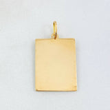 Dije Placa 0.9gr / 1 in / Oro Amarillo 18K *