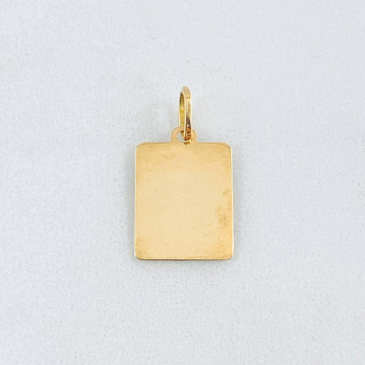 Dije Placa 0.55gr / 3/4 in / Oro Amarillo 18K