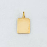 Dije Placa 0.55gr / 1 in / Oro Amarillo 18K