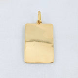 Dije Placa 1.6gr / 1 in / Oro Amarillo 18K *