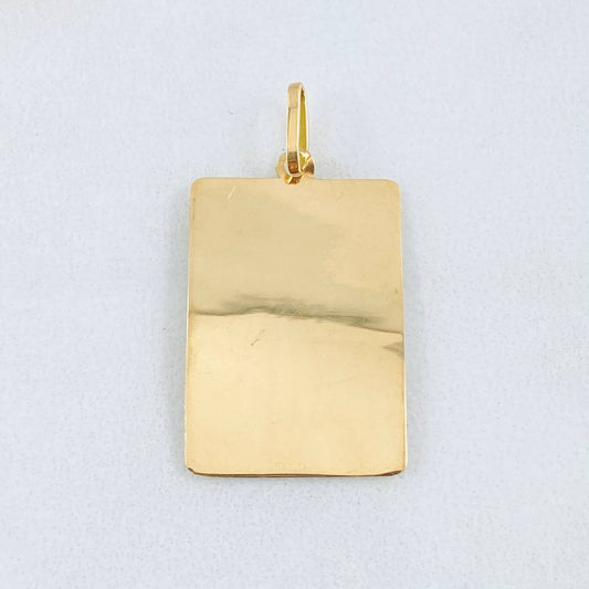 Dije Placa 0.85gr / 1 1/4 in / Oro Amarillo 18K ©