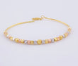 Hoop Bracelet Cubicular Diamond Cut 3.9gr / 6 3/4 in / 2.5mm Three Golds +4 18K ©