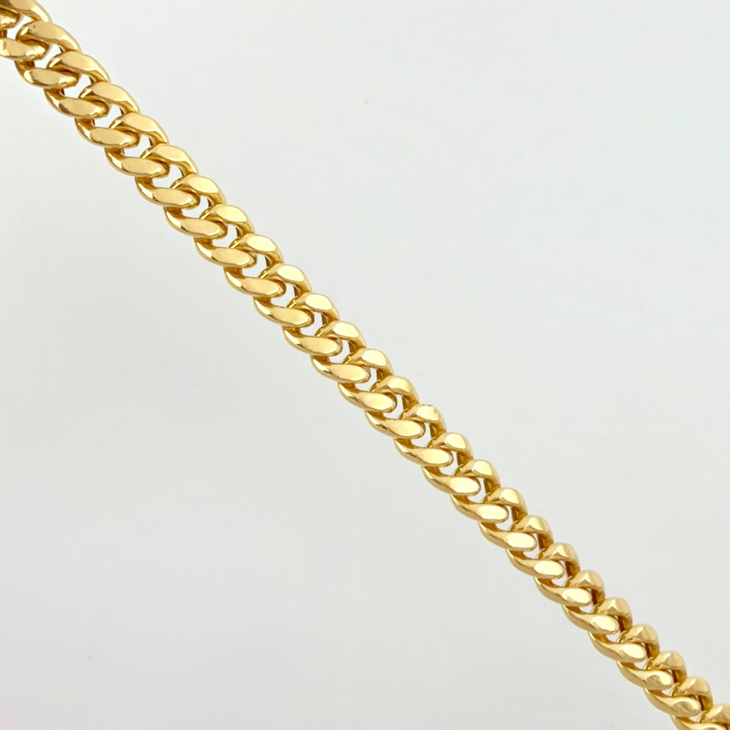 Pulso Cubano 6.5gr / 8 1/2 in / 6mm Oro Amarillo +1 18K