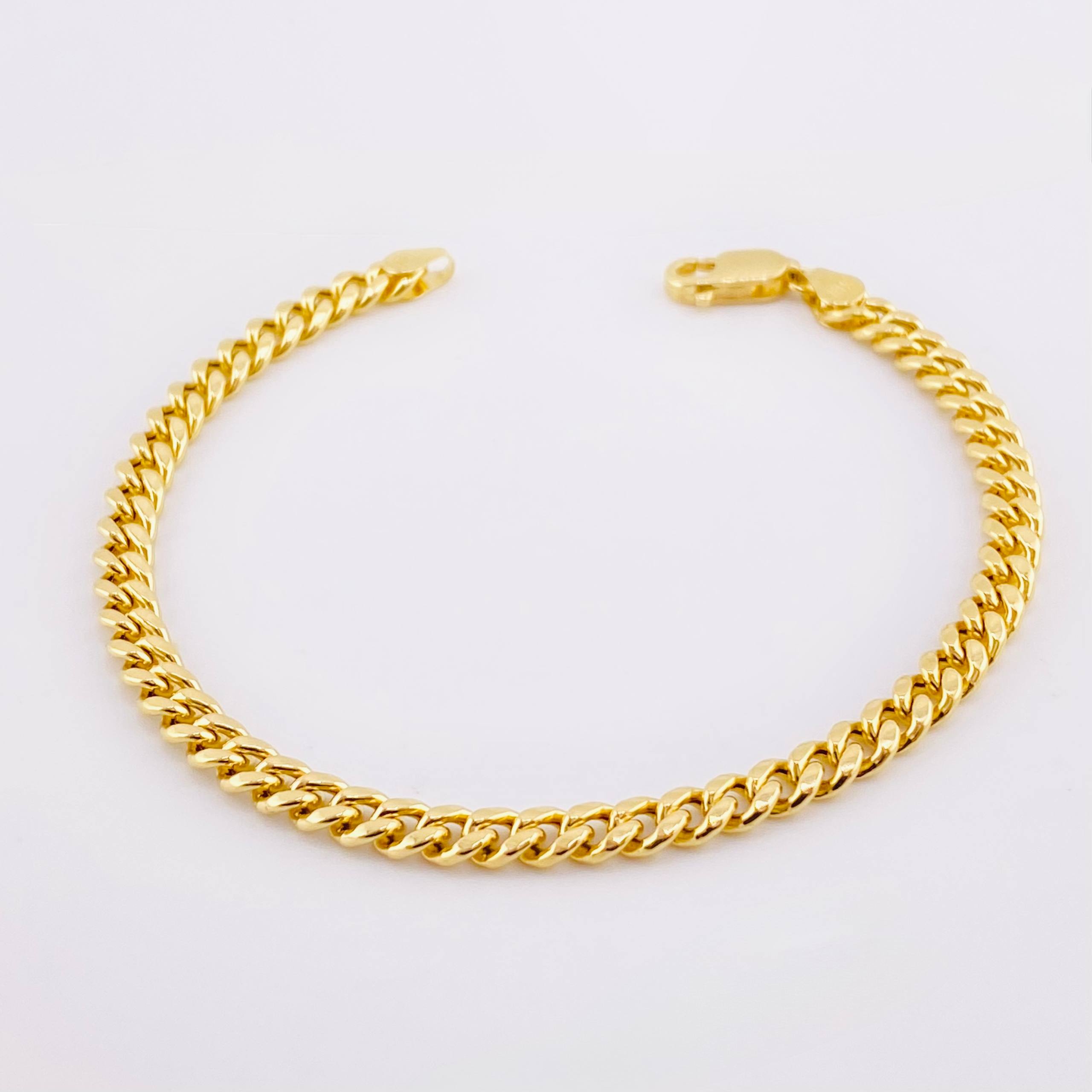 Pulso Cubana 4.7gr / 7 1/4 in / 4.6mm Oro Amarillo +1 18K ©