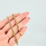 Pulso Cubana 4.7gr / 7 1/4 in / 4.6mm Oro Amarillo +1 18K ©