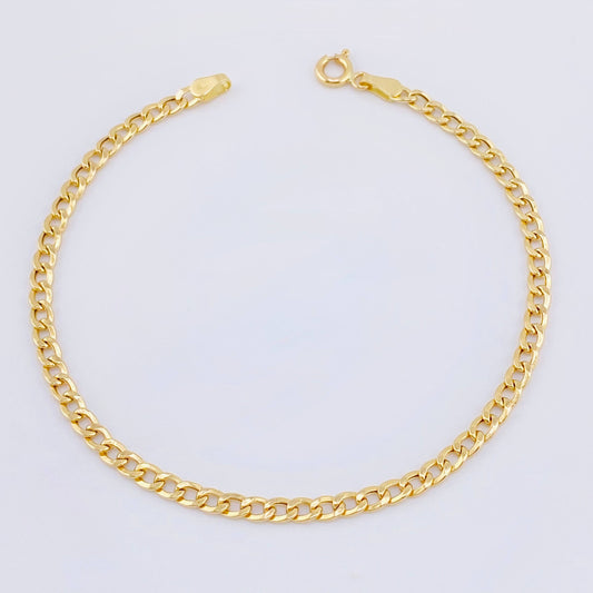 Pulso Cubano 1.9gr / 7 3/4 in / 3.2mm Oro Amarillo +1 18K