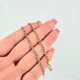 Pulso Cubana 1.85gr / 7 1/4 in / 3.2mm Oro Amarillo +1 18K *