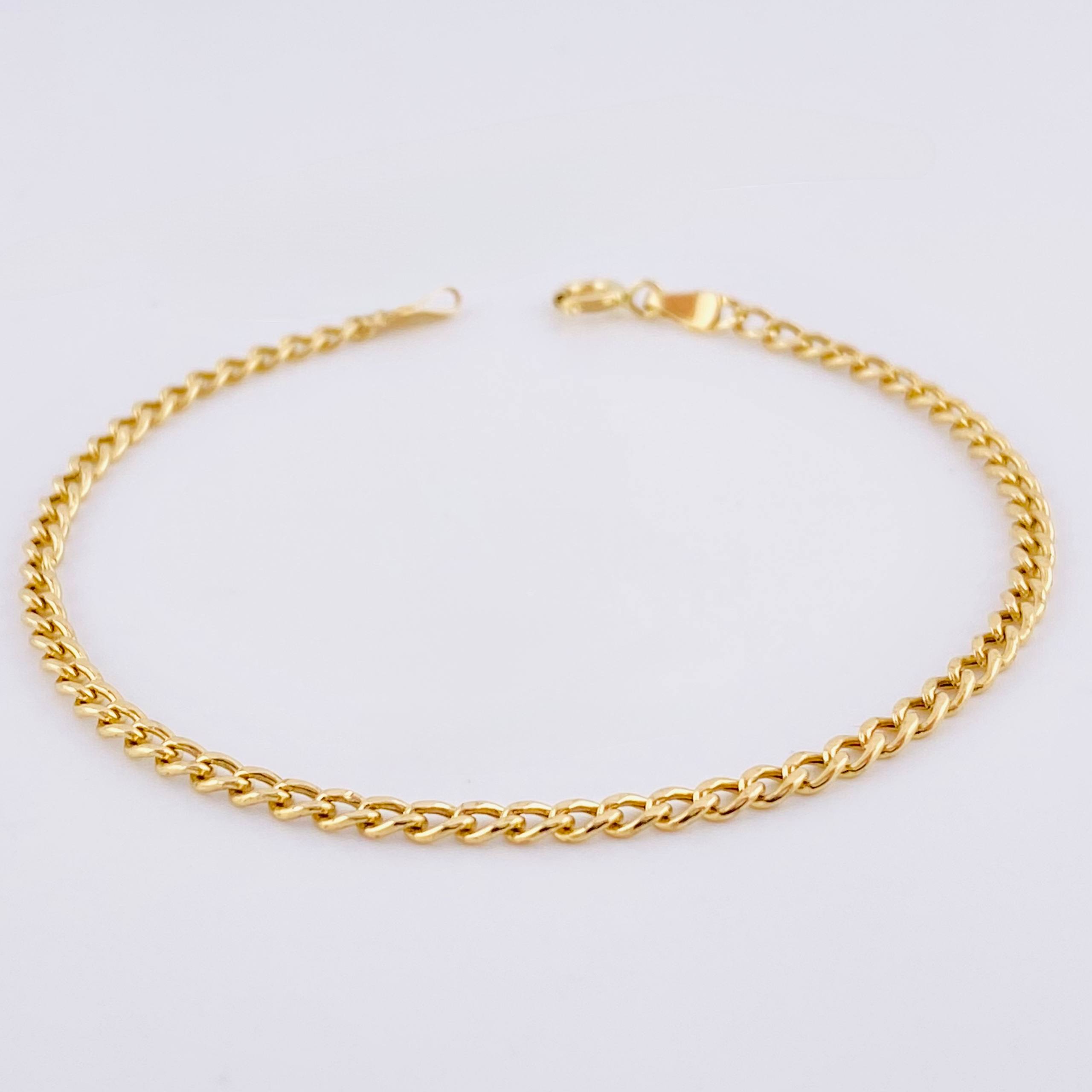 Cuban Links Bracelet 2.3gr / 7 3/4 in / 2.9mm Yellow Gold +1 18K ©
