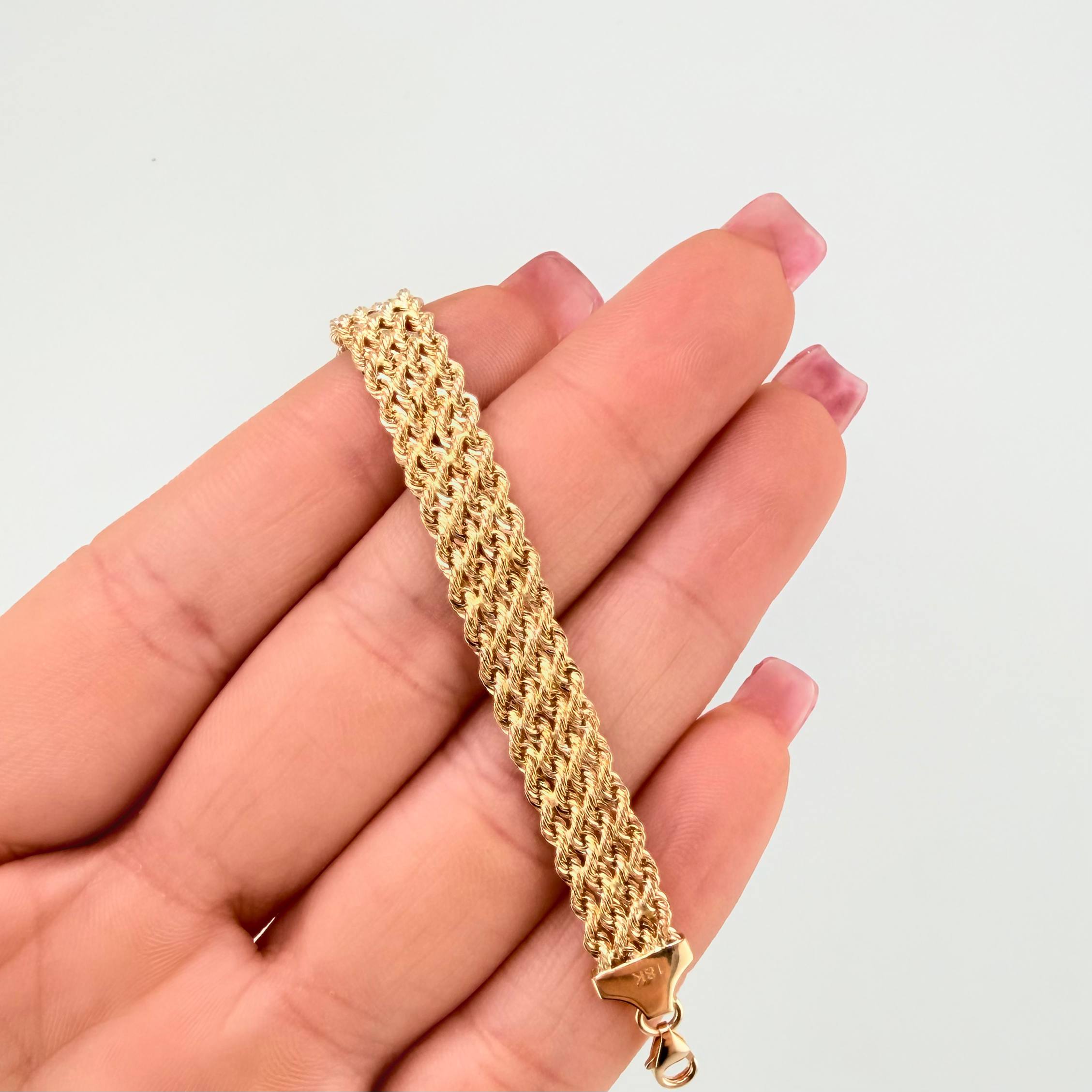 Pulso Laso Secuncial 3.6gr / 7 3/4 in / 5.8mm Oro Amarillo +3 18K