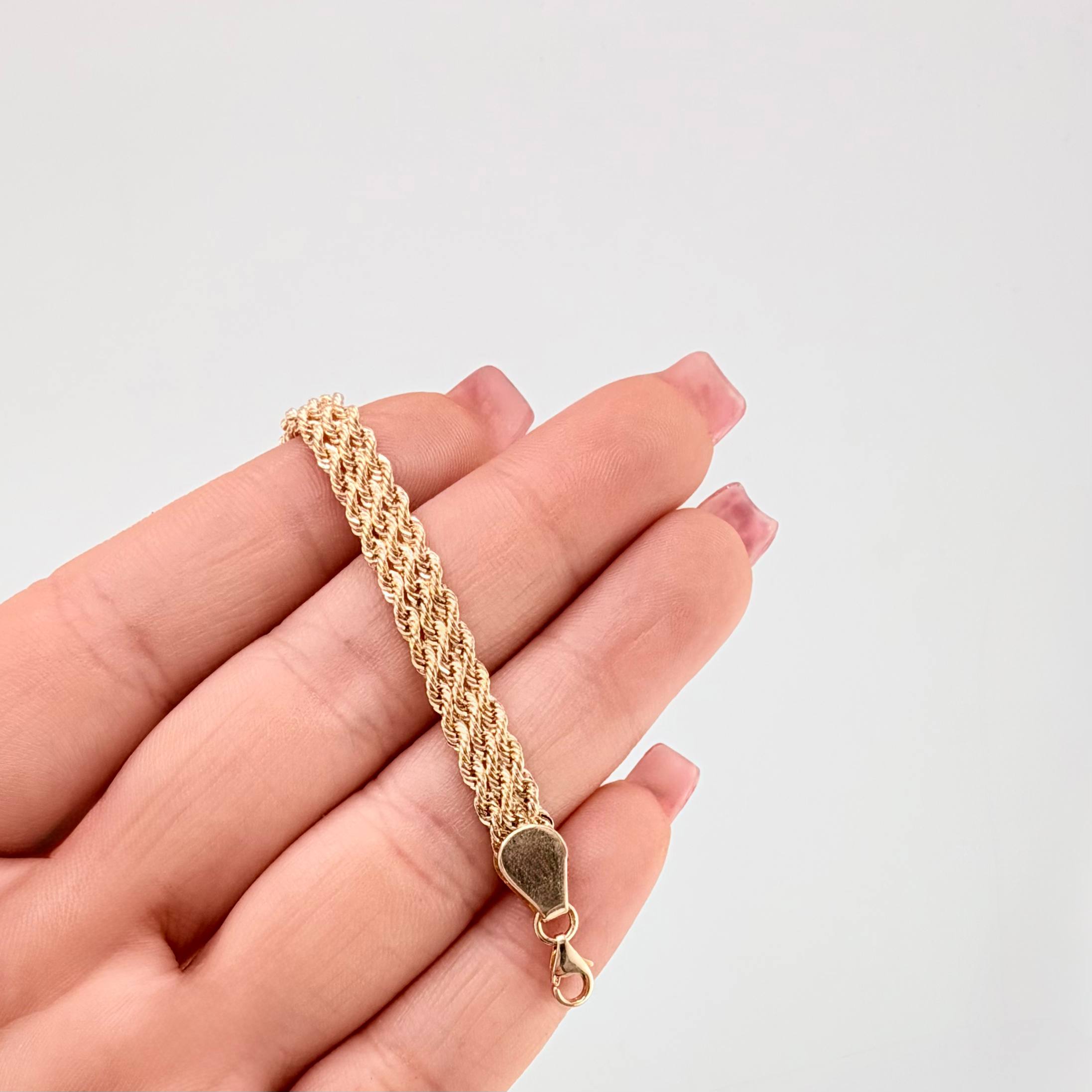 Pulso Lazo Secuencial 3.6gr / 7 3/4 in / 5.7mm Oro Amarillo +3 18K *