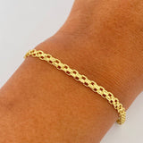 Pulso Chino 2.9gr / 18.8cm / 3mm Oro Amarillo 18K $