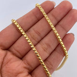 Cadena Infinito Tipo Veneciana 15.45gr / 61.6cm / 3mm Broche Misil Circones Blancos Dos Oros Amarillo Blanco +2 18K $