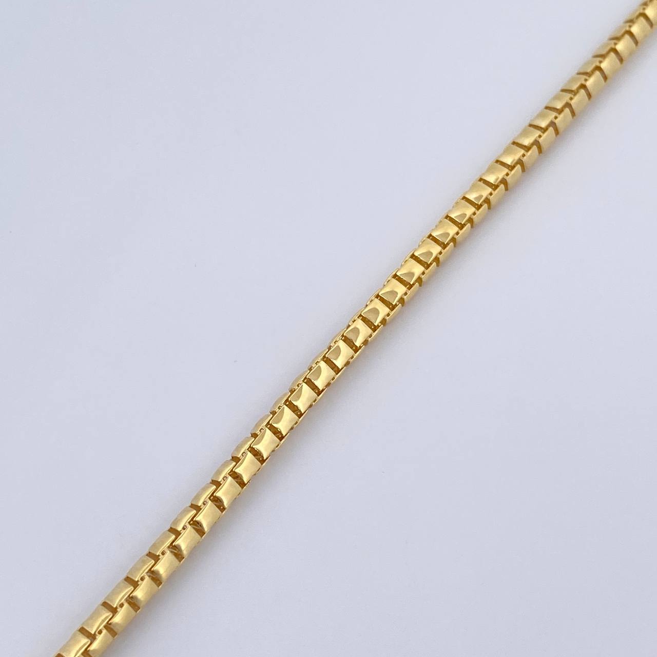 Pulso Infinito Tipo Veneciana 6.8gr / 21cm / 2.8mm Broche Misil Liso Oro Amarillo +2 18K &