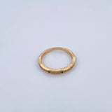 Churumbela Ring 1.85gr / T6 1/4 / White Green Zircons Yellow Gold 18K $