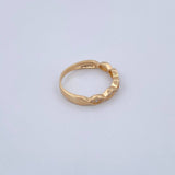 Infinite Eyes Ring 2.05gr / T6 1/4 / White Zirconia Yellow Gold 18K $