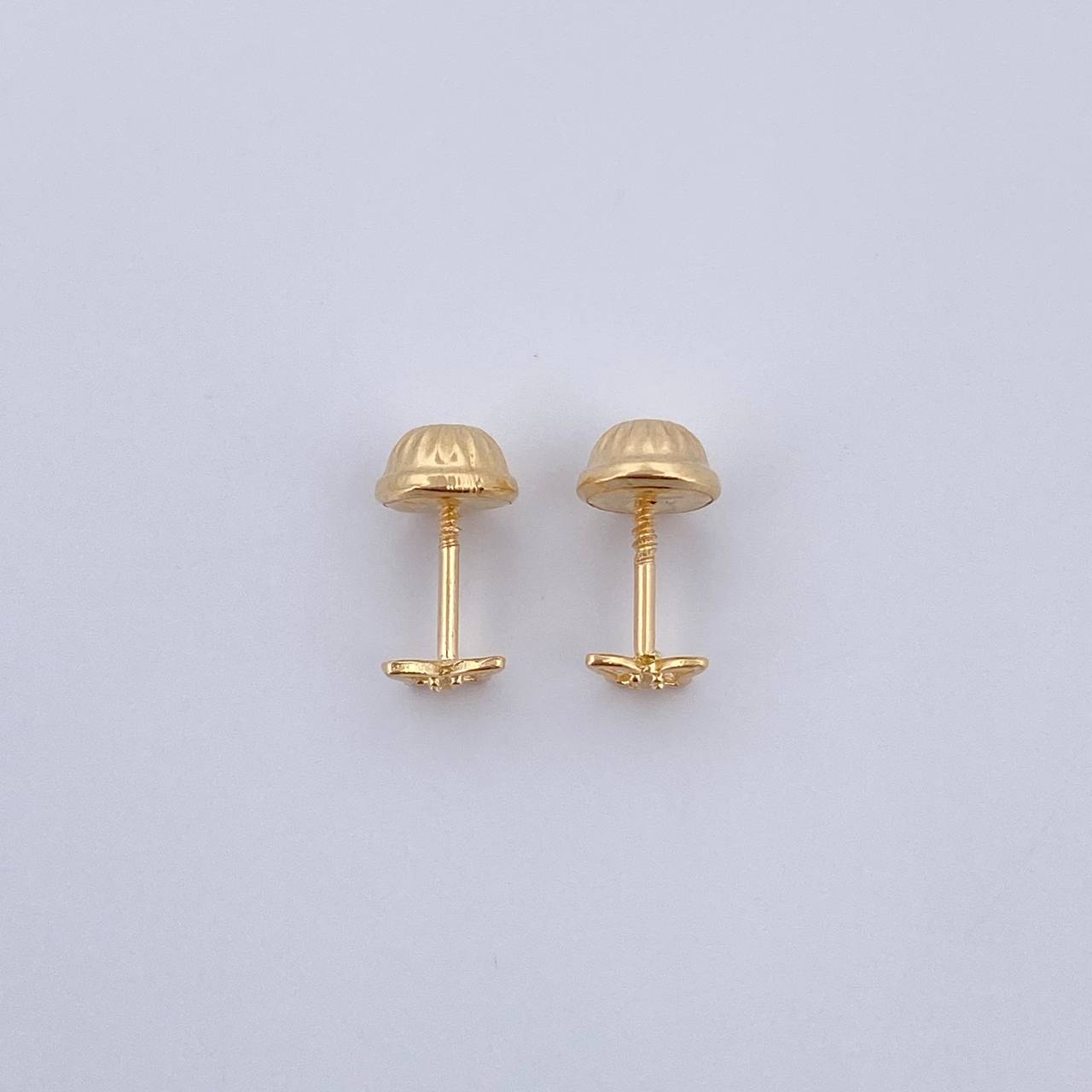 Stud Earrings Butterfly 0.45gr / White Zircon Yellow Gold 18K $