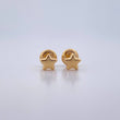 Stud Earrings Star 0.45gr / Smooth Yellow Gold 18K $