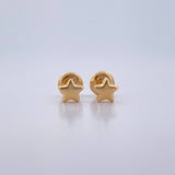Stud Earrings Star 0.45gr / Smooth Yellow Gold 18K $