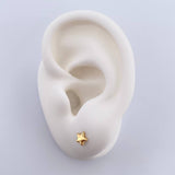 Stud Earrings Star 0.45gr / Smooth Yellow Gold 18K $