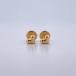 Stud Earrings Heart 0.65gr / Yellow Gold 18K Stamped $