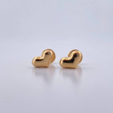 Stud Earrings Heart 0.6gr / Stamped Yellow Gold 18K $