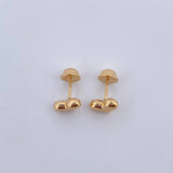 Stud Earrings Heart 0.6gr / Stamped Yellow Gold 18K $
