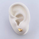 Stud Earrings Heart 0.6gr / Stamped Yellow Gold 18K $