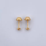 Topos Media Bola 0.4gr / 3mm / Diamantado Oro Amarillo 18K $