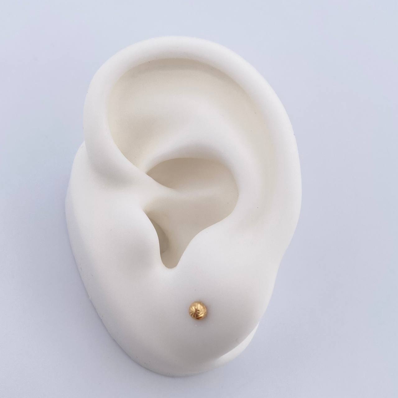 Topos Media Bola 0.4gr / 3mm / Diamantado Oro Amarillo 18K $