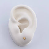 Topos Media Bola 0.4gr / 3mm / Diamantado Oro Amarillo 18K $