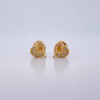 Topos Corazon Compartido 0.75gr / Circones Blancos Oro Amarillo 18K $