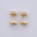 Topos Corazon Compartido 0.75gr / Circones Blancos Oro Amarillo 18K $