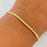Flat Snake Bracelet 2.6gr / 7.2in / 18K Gold +3$ &