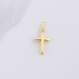 Dije Cruz Puntas Planas 0.2 g / 1/2 in Oro Amarillo 18K