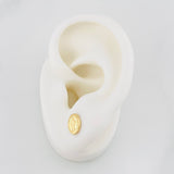 Miraculous Virgin Stud Earrings 0.75g / in / 6.1mm Yellow Gold 18K