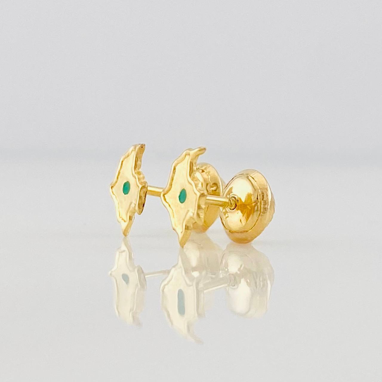 Topos Mapa de Colombia 0.55g / in / 5.86mm Oro Amarillo 18K