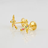Topos Libelula 0.9g / in / 7.64mm Oro Amarillo 18K