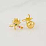 Topos Libelula 0.9g / in / 7.64mm Oro Amarillo 18K