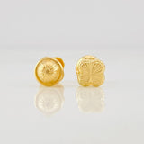 Topos Trebol Diamantado 0.65g / in / 5.2mm Oro Amarillo 18K