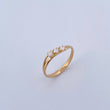 Trinity Ring 1.4gr / Size 5 1/2 / White Zircons 18K Yellow Gold &