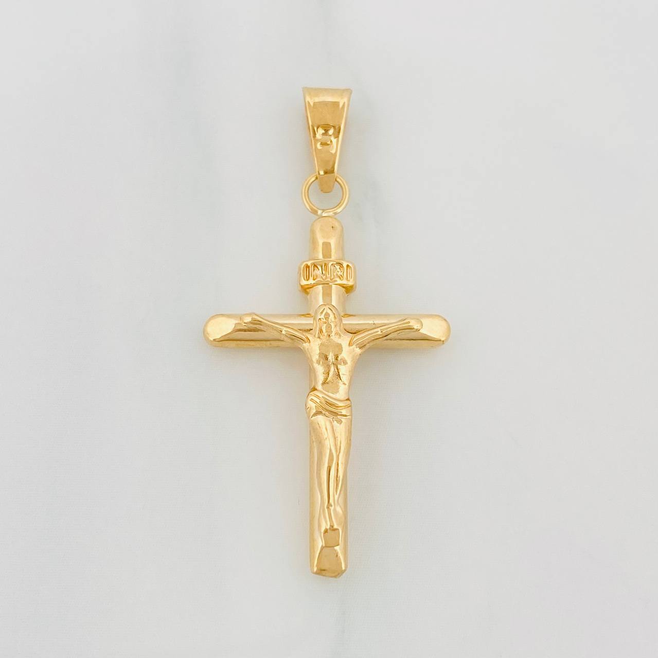 Dije Cruz Cristo 1g / 1 1/2 in Oro Amarillo 18K