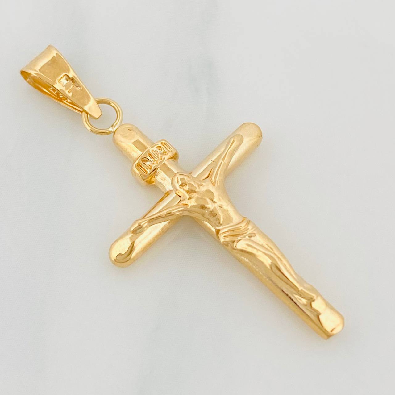 Dije Cruz Cristo 1g / 1 1/2 in Oro Amarillo 18K