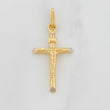 Dije Cruz Cristo 1.5g / 1 1/4 in Dos Oros Amarillo Blanco 18K